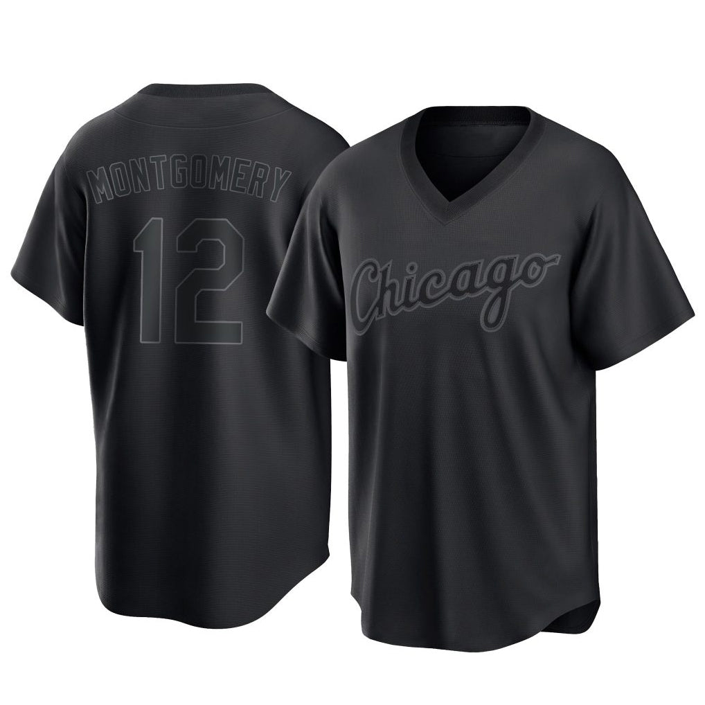 Choea C.White Sox #12 Colson Montgomery Player Black T-shirt Home Game Stitched Jerseys