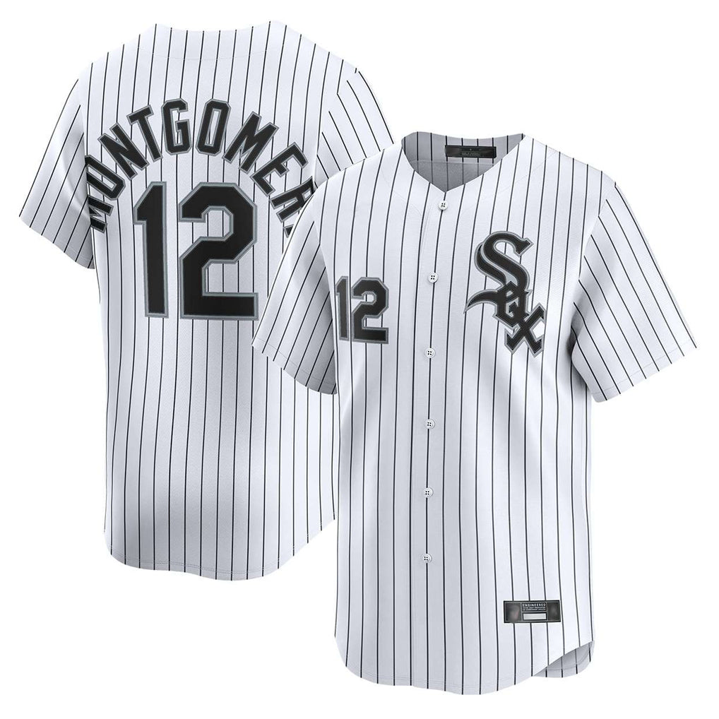 Choea C.White Sox #12 Colson Montgomery Player White Stripe Limited Home Stitched Jerseys