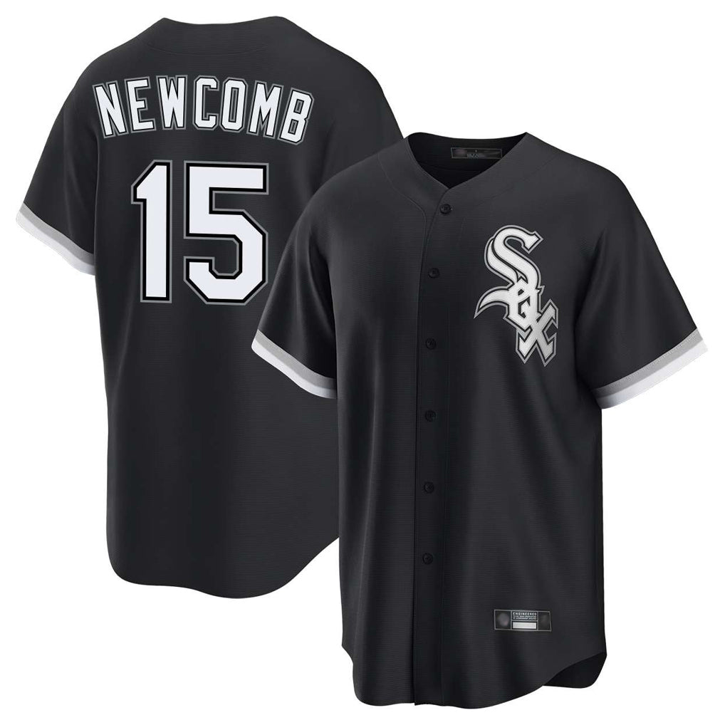 Choea C.White Sox #15 Sean Newcomb Player Black Home Game Stitched Jerseys