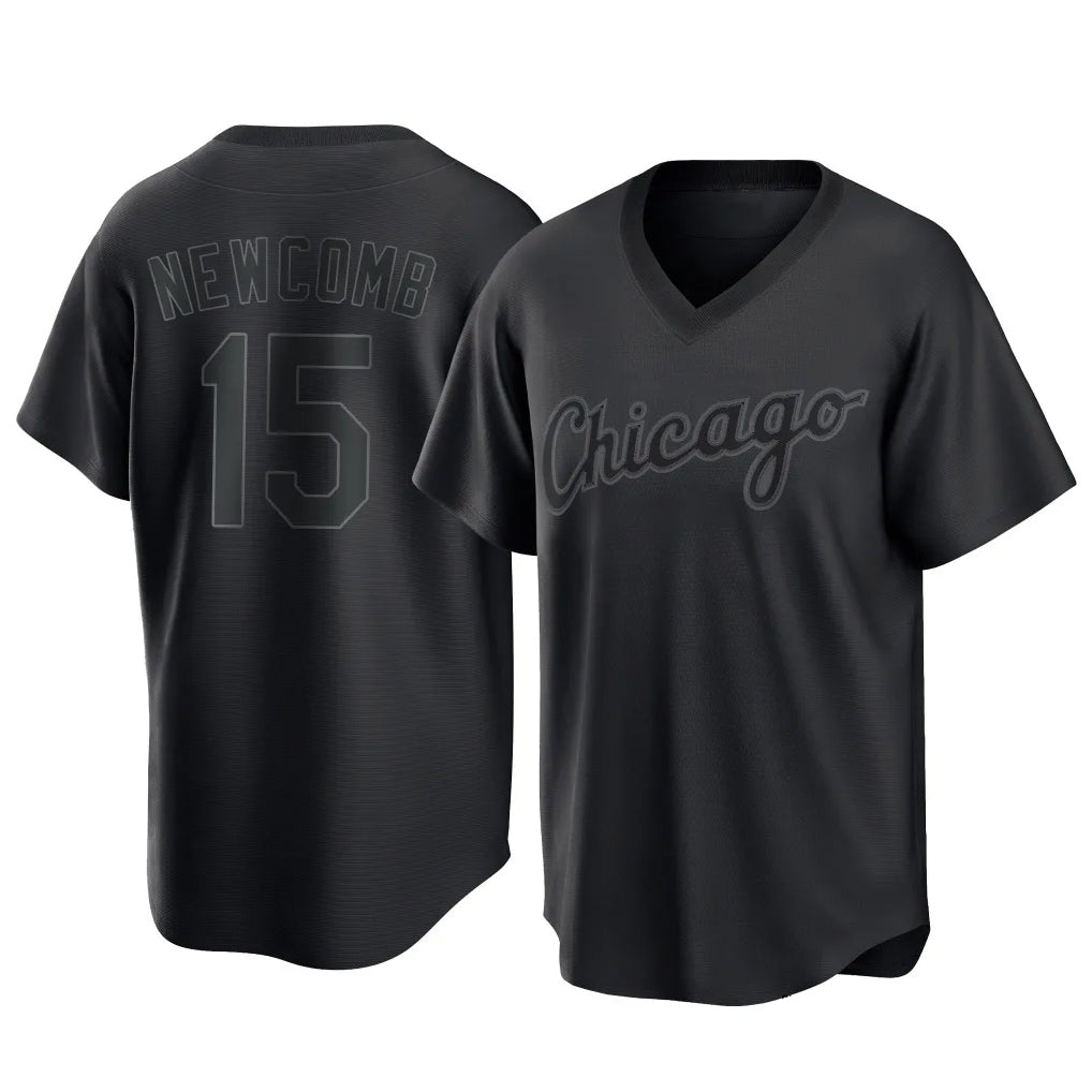 Choea C.White Sox #15 Sean Newcomb Player Black T-shirt Home Game Stitched Jerseys