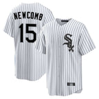 Choea C.White Sox #15 Sean Newcomb Player White Stripe Home Game Stitched Jerseys