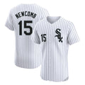 Choea C.White Sox #15 Sean Newcomb Player White Stripe Limited Elite Home Stitched Jerseys