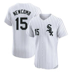 Choea C.White Sox #15 Sean Newcomb Player White Stripe Limited Elite Home Stitched Jerseys