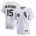 Choea C.White Sox #15 Sean Newcomb Player White Stripe Limited Home Stitched Jerseys