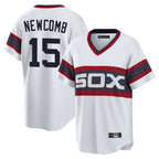 Choea C.White Sox #15 Sean Newcomb Player White T-shirt Home Game Stitched Jerseys