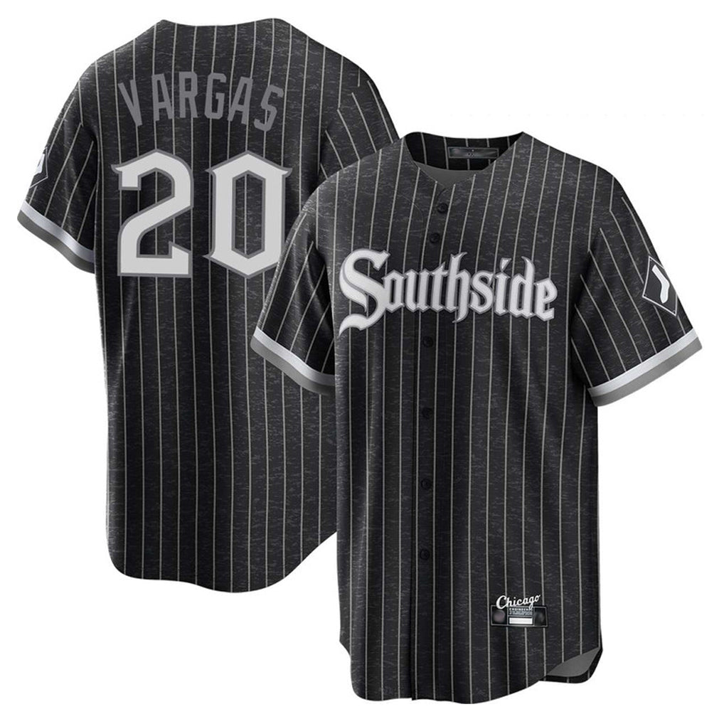 Choea C.White Sox #20 Miguel Vargas Player Black City Connect Home Game Stitched Jerseys