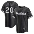 Choea C.White Sox #20 Miguel Vargas Player Black City Connect Home Game Stitched Jerseys