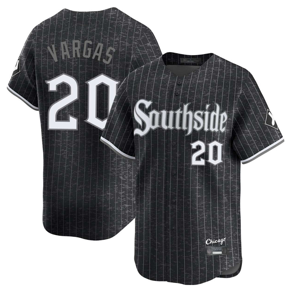 Choea C.White Sox #20 Miguel Vargas Player Black City Connect Limited Home Stitched Jerseys