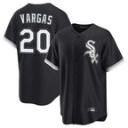 Choea C.White Sox #20 Miguel Vargas Player Black Home Game Stitched Jerseys