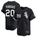 Choea C.White Sox #20 Miguel Vargas Player Black Limited Home Stitched Jerseys