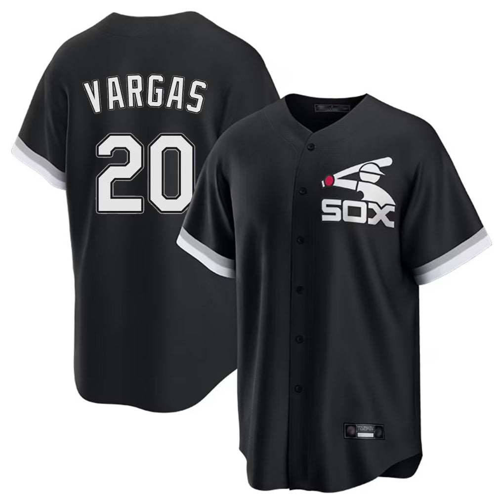 Choea C.White Sox #20 Miguel Vargas Player Black Spring Training Game Stitched Jerseys