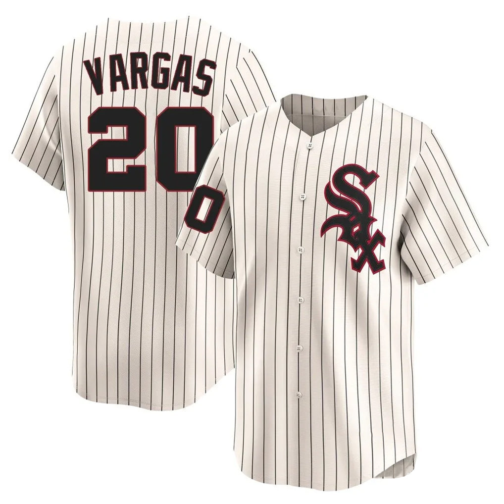 Choea C.White Sox #20 Miguel Vargas Player Cream Cooperstown Collection Limited Home Stitched Jerseys