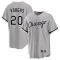 Choea C.White Sox #20 Miguel Vargas Player Gray Home Game Stitched Jerseys