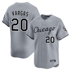 Choea C.White Sox #20 Miguel Vargas Player Gray Road Limited Home Stitched Jerseys