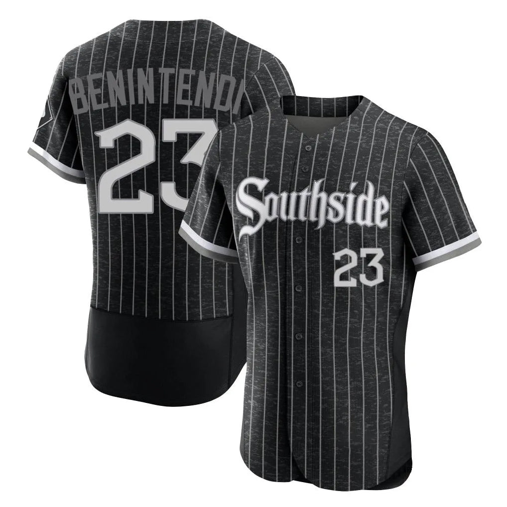 Choea C.White Sox #23 Andrew Benintendi Player Black City Connect Limited Elite Home Stitched Jerseys