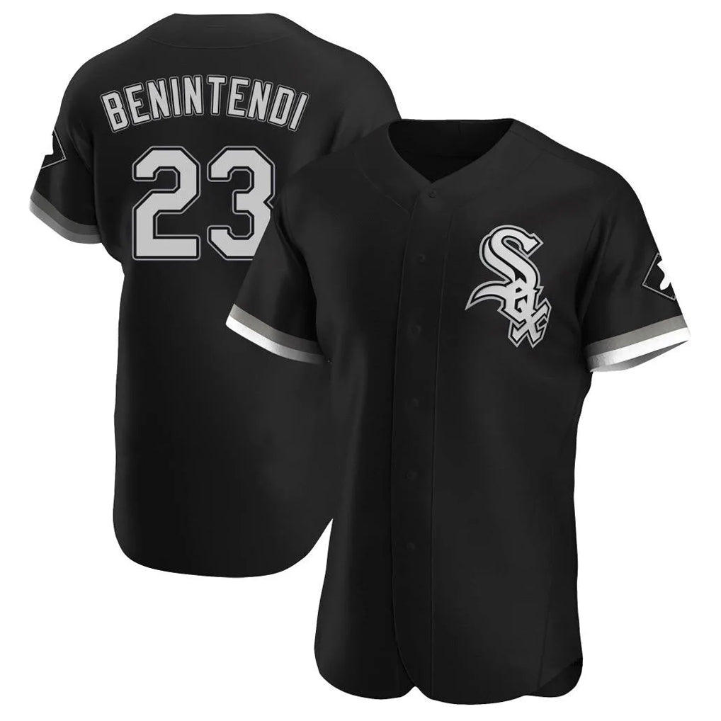 Choea C.White Sox #23 Andrew Benintendi Player Black Limited Elite Home Stitched Jerseys