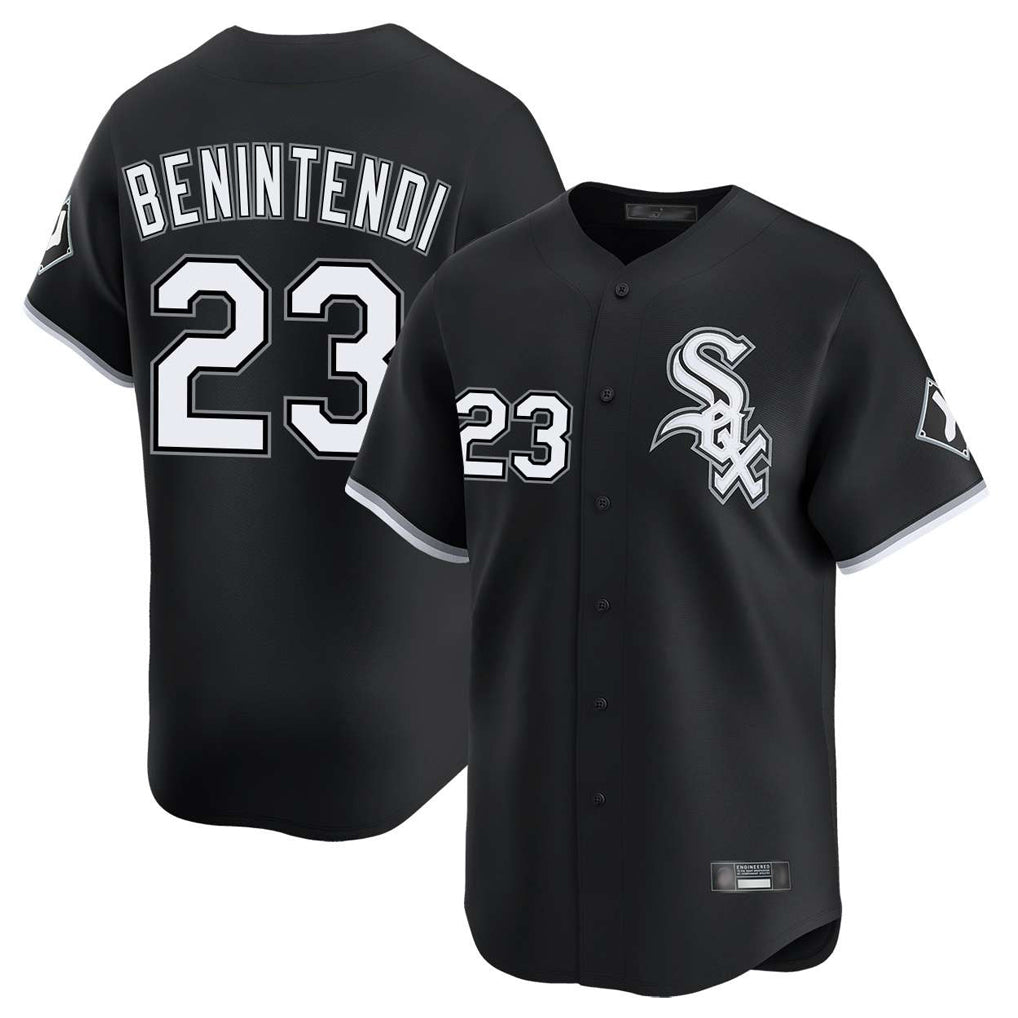 Choea C.White Sox #23 Andrew Benintendi Player Black Limited Home Stitched Jerseys