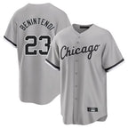Choea C.White Sox #23 Andrew Benintendi Player Gray Home Game Stitched Jerseys
