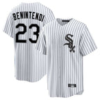 Choea C.White Sox #23 Andrew Benintendi Player White Stripe Home Game Stitched Jerseys