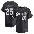 Choea C.White Sox #25 Andrew Vaughn Player Black City Connect Limited Home Stitched Jerseys