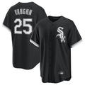 Choea C.White Sox #25 Andrew Vaughn Player Black Home Game Stitched Jerseys