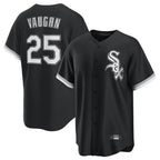 Choea C.White Sox #25 Andrew Vaughn Player Black Home Game Stitched Jerseys