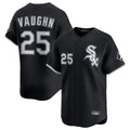 Choea C.White Sox #25 Andrew Vaughn Player Black Limited Home Stitched Jerseys