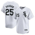 Choea C.White Sox #25 Andrew Vaughn Player White Stripe Limited Home Stitched Jerseys