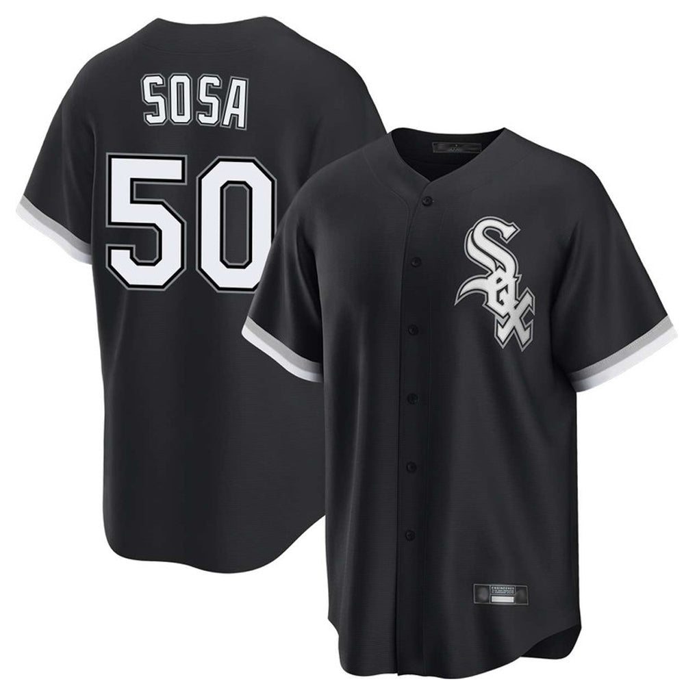 Choea C.White Sox #50 Lenyn Sosa Player Black Home Game Stitched Jerseys