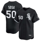 Choea C.White Sox #50 Lenyn Sosa Player Black Limited Home Stitched Jerseys