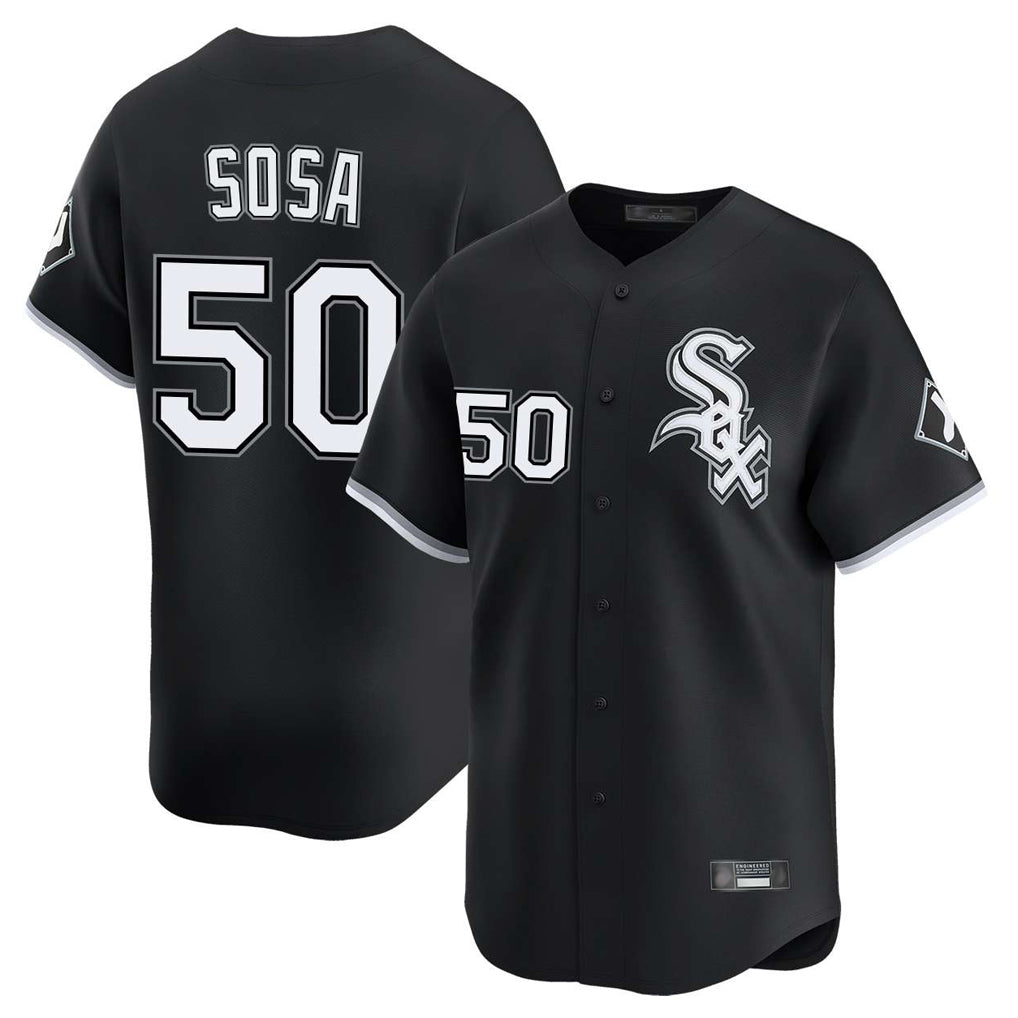 Choea C.White Sox #50 Lenyn Sosa Player Black Limited Home Stitched Jerseys