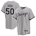 Choea C.White Sox #50 Lenyn Sosa Player Gray Home Game Stitched Jerseys