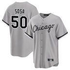 Choea C.White Sox #50 Lenyn Sosa Player Gray Home Game Stitched Jerseys