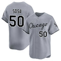 Choea C.White Sox #50 Lenyn Sosa Player Gray Road Limited Home Stitched Jerseys