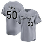 Choea C.White Sox #50 Lenyn Sosa Player Gray Road Limited Home Stitched Jerseys
