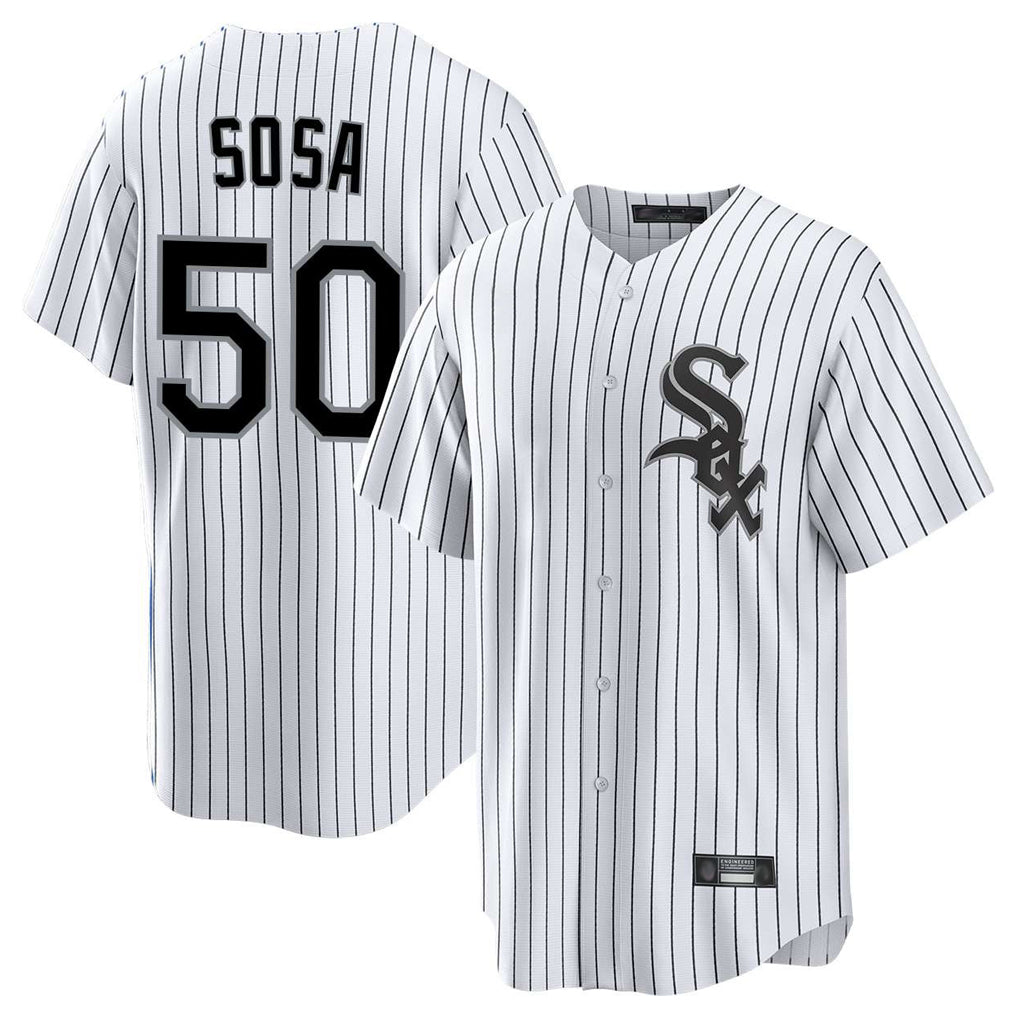 Choea C.White Sox #50 Lenyn Sosa Player White Stripe Home Game Stitched Jerseys