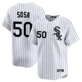 Choea C.White Sox #50 Lenyn Sosa Player White Stripe Limited Home Stitched Jerseys
