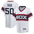 Choea C.White Sox #50 Lenyn Sosa Player White T-shirt Home Game Stitched Jerseys