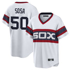 Choea C.White Sox #50 Lenyn Sosa Player White T-shirt Home Game Stitched Jerseys
