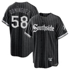 Choea C.White Sox #58 Seranthony Dom¡§anguez Player Black City Connect Home Game Stitched Jerseys
