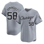 Choea C.White Sox #58 Seranthony Dom¡§anguez Player Gray Road Limited Home Stitched Jerseys