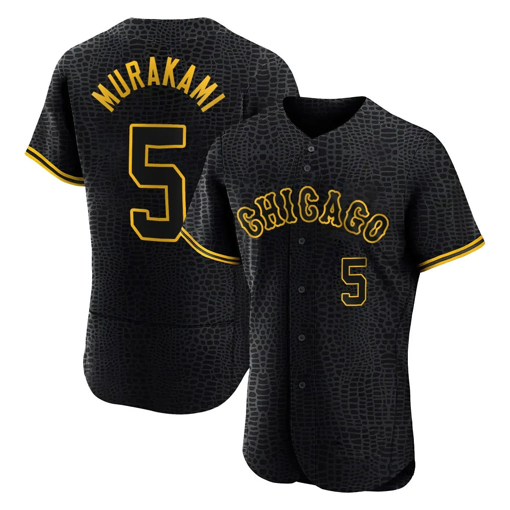 Choea C.White Sox #5 Munetaka Murakami Player Black Snake Skin City Limited Elite Home Stitched Jerseys