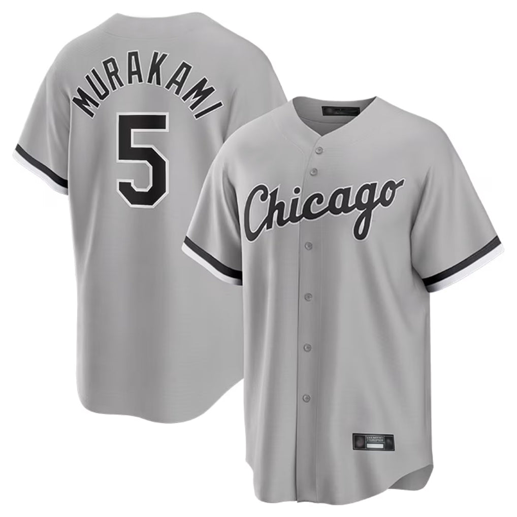 Choea C.White Sox #5 Munetaka Murakami Player Gray Home Game Stitched Jerseys