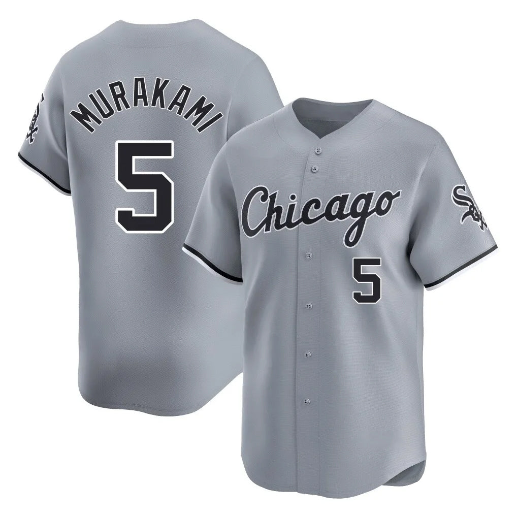 Choea C.White Sox #5 Munetaka Murakami Player Gray Road Limited Home Stitched Jerseys
