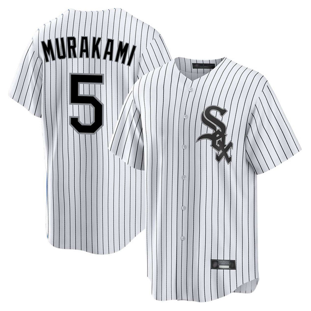 Choea C.White Sox #5 Munetaka Murakami Player White Stripe Home Game Stitched Jerseys