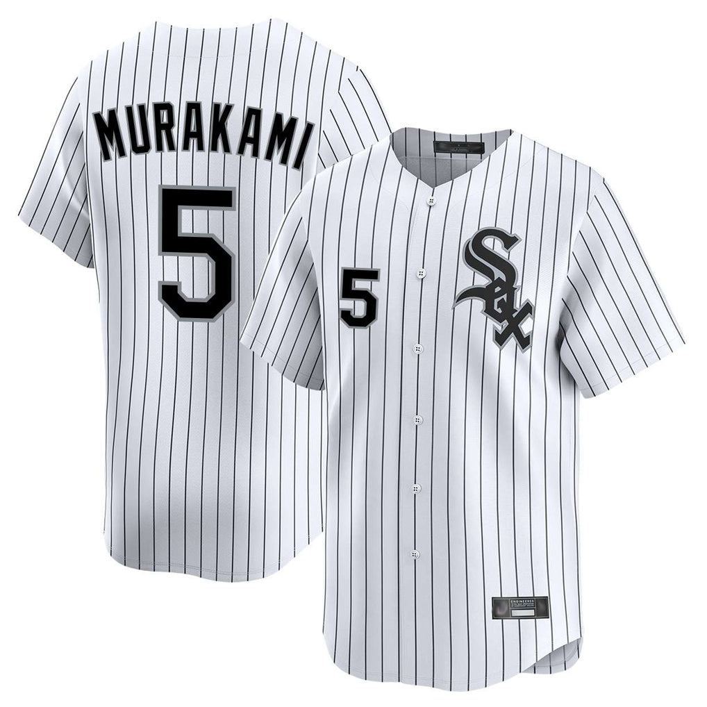 Choea C.White Sox #5 Munetaka Murakami Player White Stripe Limited Home Stitched Jerseys