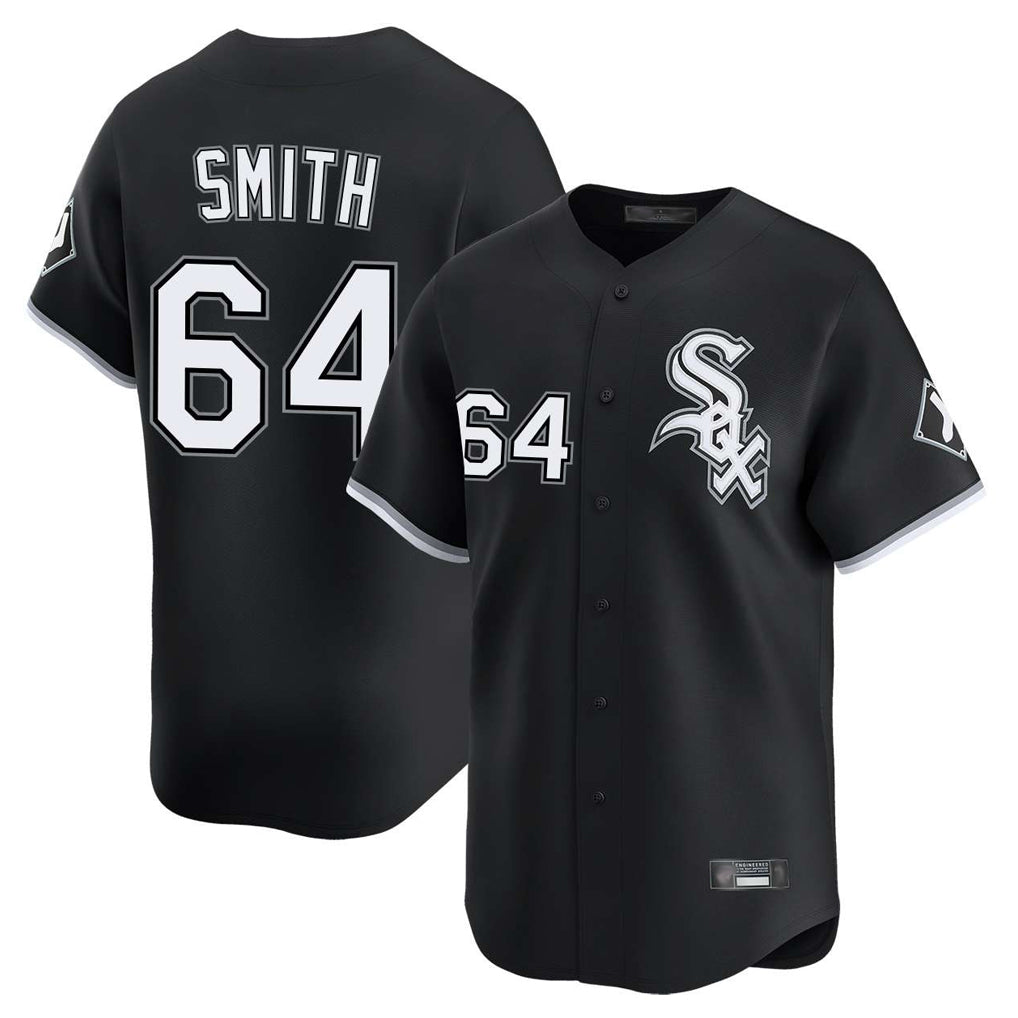 Choea C.White Sox #64 Shane Smith Player Black Limited Home Stitched Jerseys