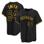 Choea C.White Sox #64 Shane Smith Player Black Snake Skin City Home Game Stitched Jerseys