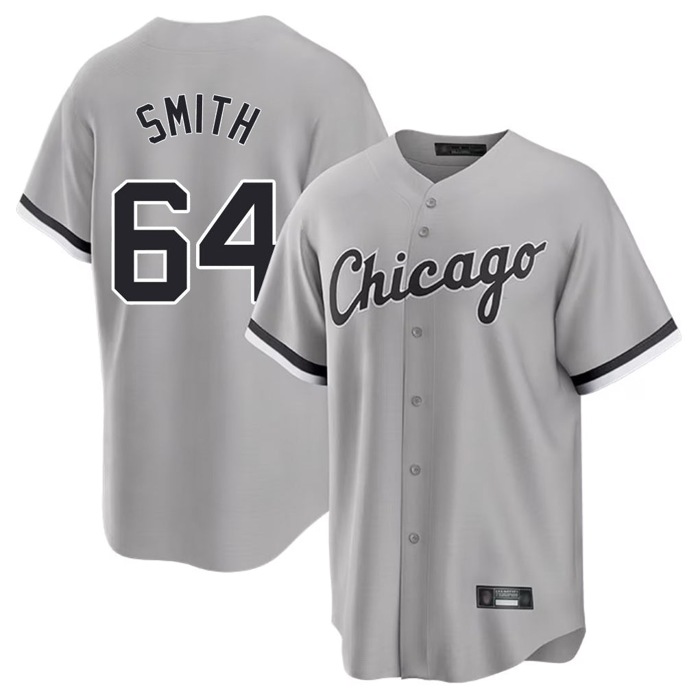 Choea C.White Sox #64 Shane Smith Player Gray Home Game Stitched Jerseys
