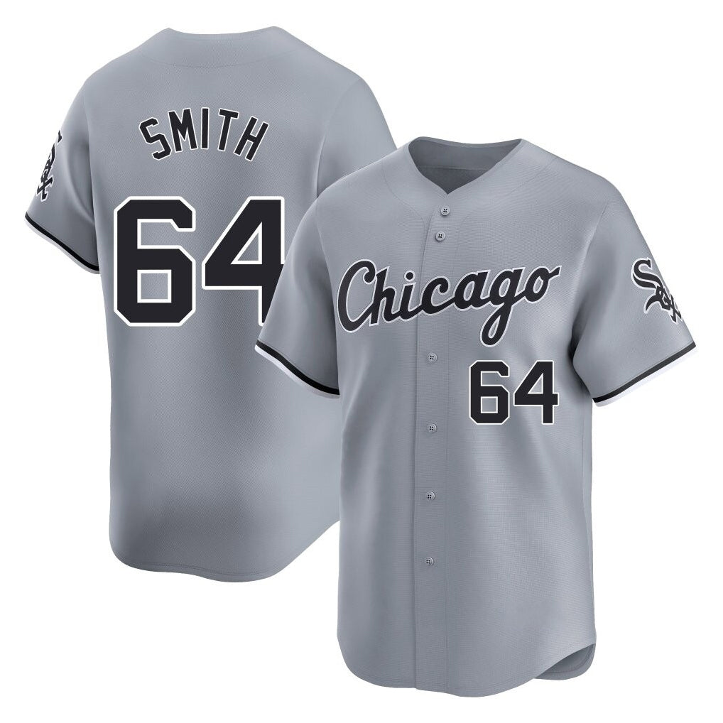 Choea C.White Sox #64 Shane Smith Player Gray Road Limited Home Stitched Jerseys